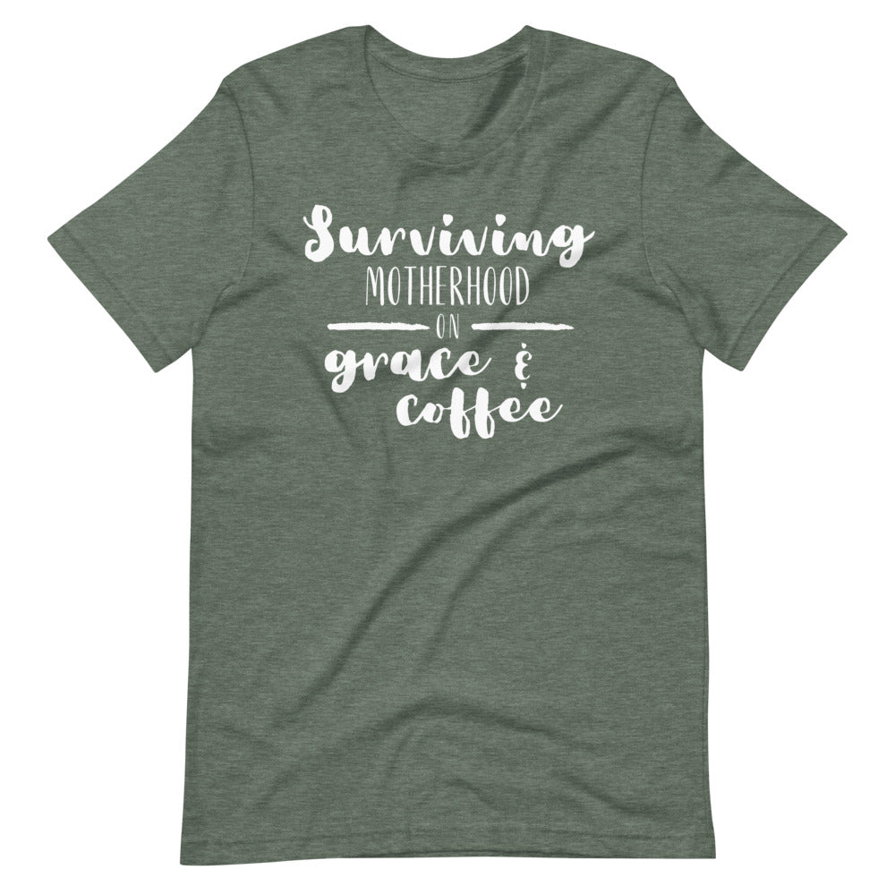 Surviving Motherhood on grace & coffee Short-Sleeve Unisex T-Shirt