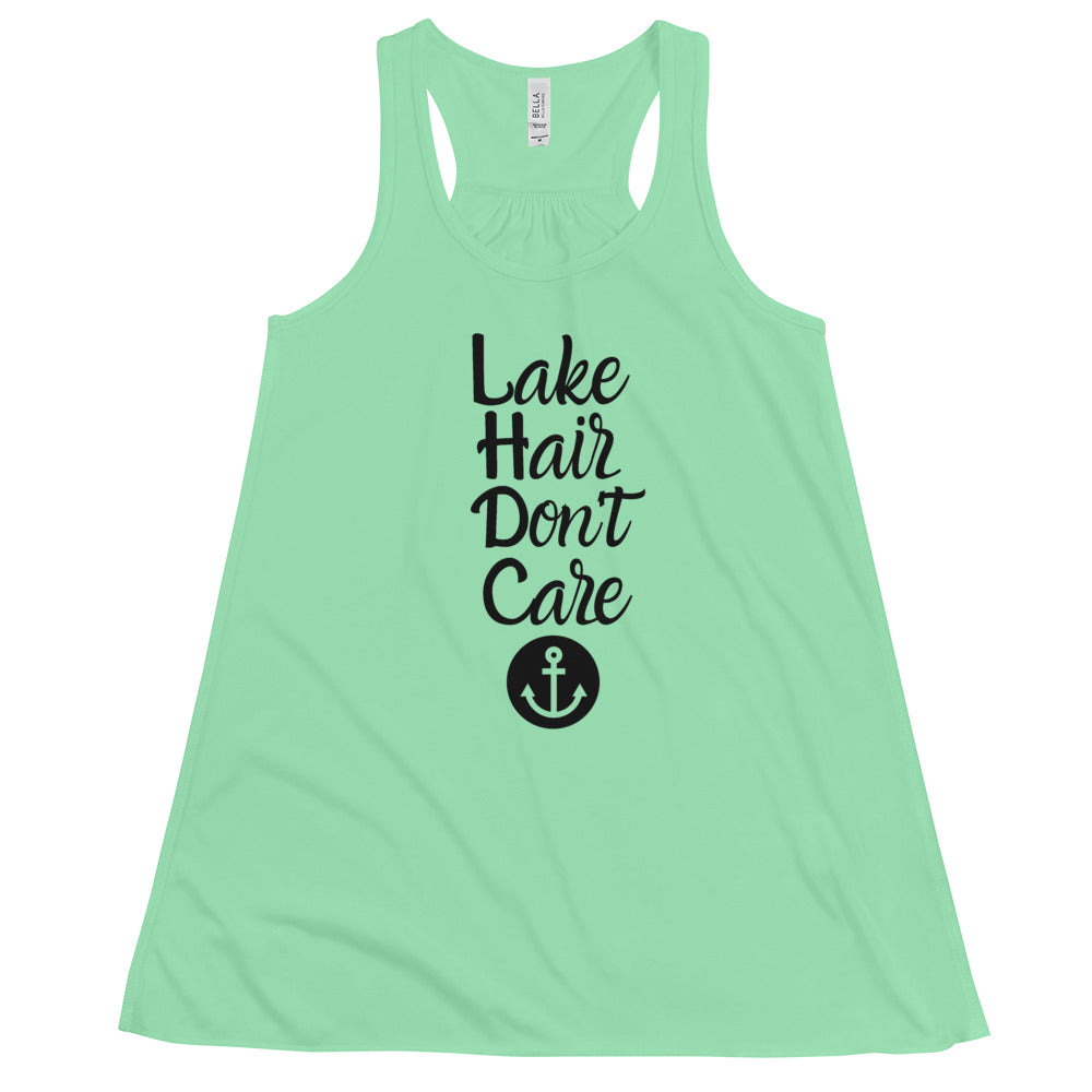Lake Hair Don't Care Women's Flowy Racerback Tank