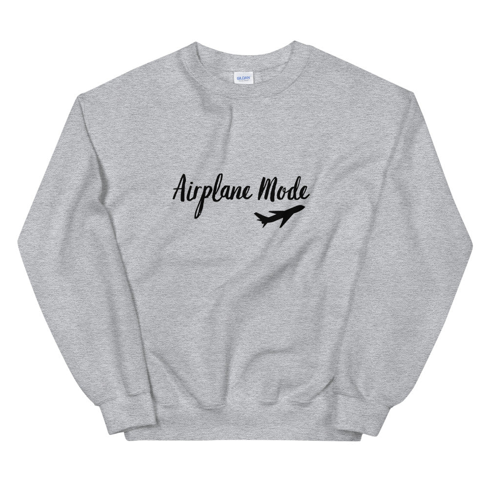 Airplane Mode Sweatshirt-Black Ink