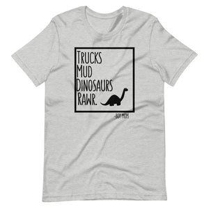 Trucks Mud Dinosaurs Rawr BOY MOM Short-Sleeve Unisex T-Shirt