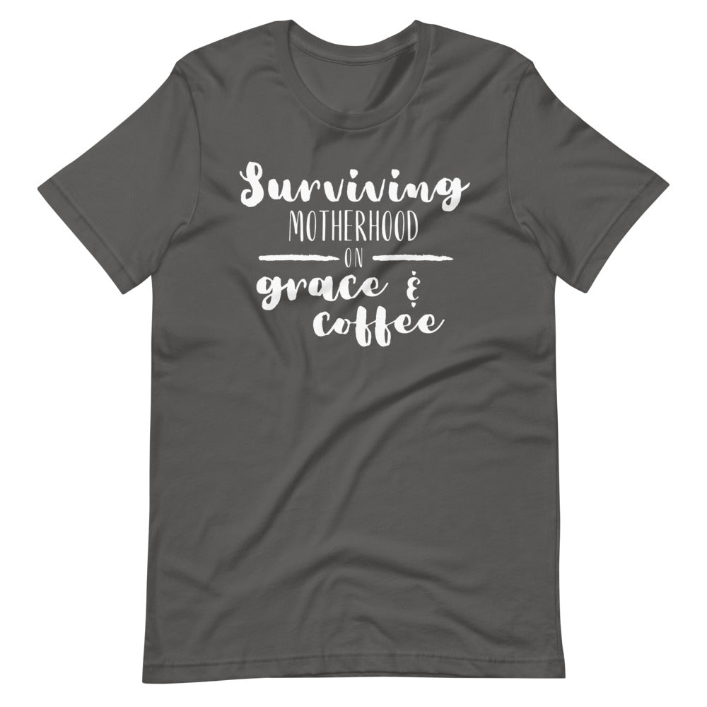 Surviving Motherhood on grace & coffee Short-Sleeve Unisex T-Shirt