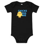 Chicks Dig Me Easter Baby Bodysuit, One piece