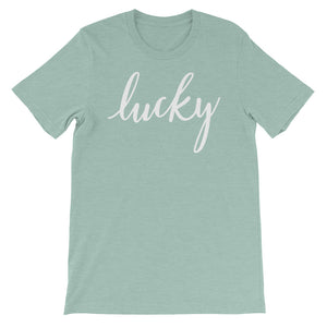 A Green T-Shirt That Says Lucky ;)