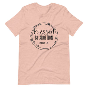 Blessed by Adoption Black Ink Short-Sleeve Unisex T-Shirt