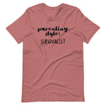 parenting style: SURVIVALIST Black Ink Short-Sleeve Unisex T-Shirt