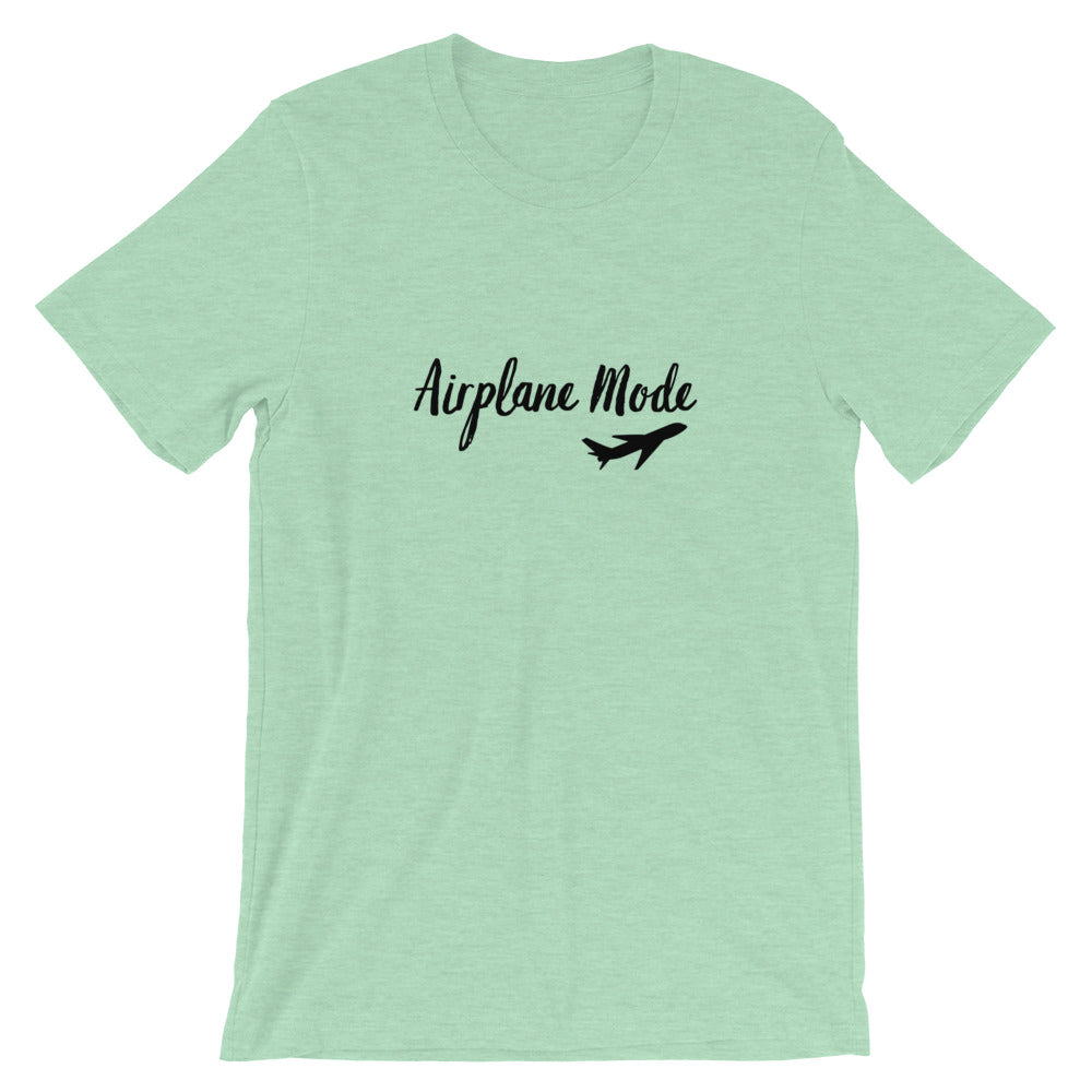 Airplane Mode Short-Sleeve Unisex T-Shirt-Black Ink