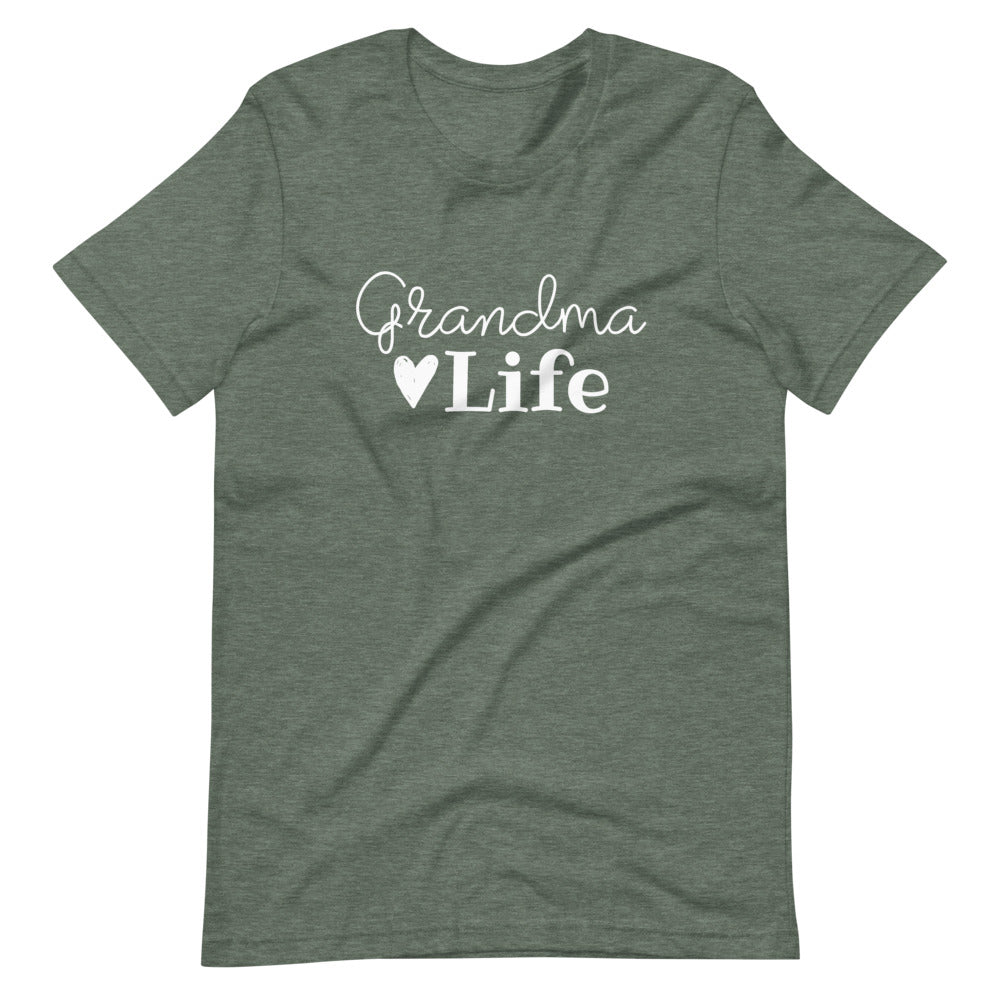 Grandma Life White Ink Short-Sleeve Unisex T-Shirt