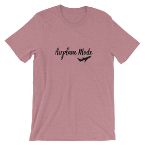 Airplane Mode Short-Sleeve Unisex T-Shirt-Black Ink
