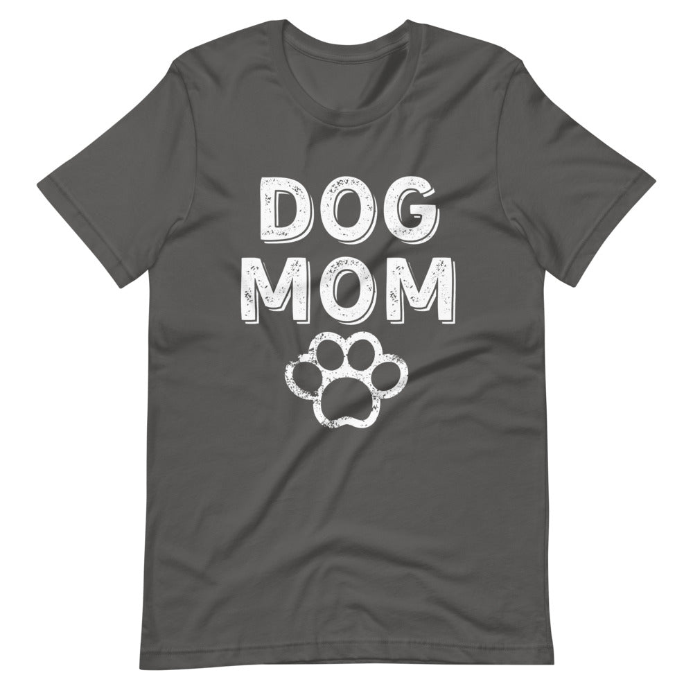 Dog Mom White Ink Short-Sleeve Unisex T-Shirt