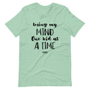Losing my MIND one kid at a time Black InkShort-Sleeve Unisex T-Shirt